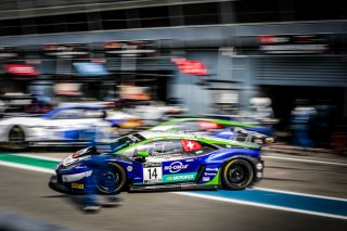 #14 Emil Frey Racing CHE Lamborghini Huracan GT3 Evo Rolf Ineichen CHE Alex Fontana CHE Ricardo Feller CHE Silver Cup, GT3, Official Paid Test Session, Pitlane

