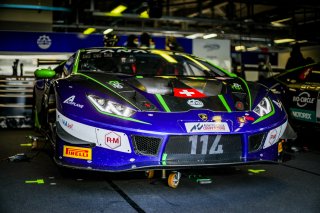 #114 Emil Frey Racing CHE Lamborghini Huracan GT3 Evo Arthur Rougier FRA Konsta Lappalainen FIN Jack Aitken GBR Pro Cup, Free Practice, GT3, Pit lane
