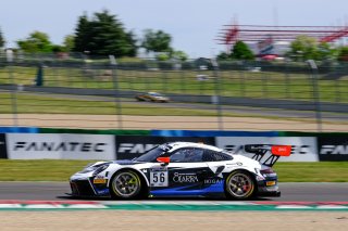 #56 Dinamic Motorsport Porsche 911 GT3-R (991.II) Giorgio Roda ITA Klaus Bachler AUT Pro, Qualifying 1
