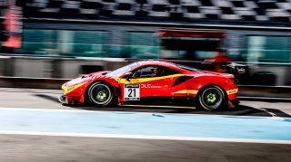 #21 AF Corse Ferrari 488 GT3 Hugo Delacour ITA Cedric Sbirrazzuoli MCO Pro-Am Cup, Qualifying 2
