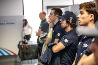 #19 Emil Frey Racing Lamborghini Huracan GT3 Evo Arthur ROUGIER FRA Leo ROUSSEL FRA Giacomo ALTOE ITA Pro, Drivers Briefing
