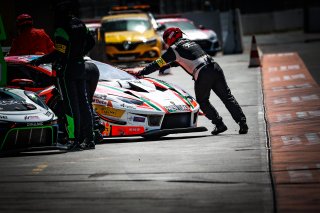 #18 GSM Novamarine Lamborghini Huracan GT3 Evo Danny Kroes Lucas Mauron Silver Cup, Pitlane, Pre-Qualifying
