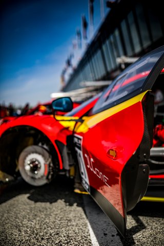 #21 AF Corse Ferrari 488 GT3 Stefano Costantini Cedric Sbirrazzuoli Pro-Am Cup, FGTWC, Pitlane, Pre-Qualifying
