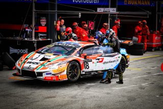 #18 GSM Novamarine Lamborghini Huracan GT3 Evo Danny Kroes Lucas Mauron Silver Cup, Pitlane, Race 1
