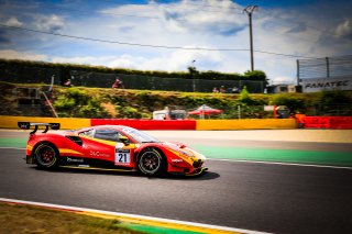 #21 AF Corse Ferrari 488 GT3 Hugo DELACOUR Cedric SBIRRAZZUOLI Alessandro BALZAN David PEREL Ferrari 488 GT3 Gold Cup, FGTWC, Free Practice
 | SRO / Patrick Hecq Photography