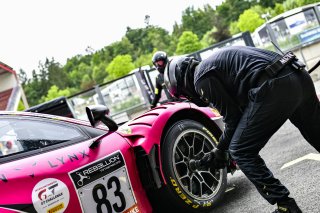 #83 Iron Dames Ferrari 488 GT3 Doriane PIN Rahel FREY Sarah BOVY Michelle GATTING Ferrari 488 GT3 Gold Cup, GT3, Pitlane, Pre-Qualifying
