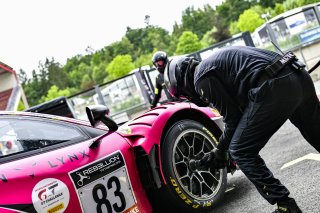 #83 Iron Dames Ferrari 488 GT3 Doriane PIN Rahel FREY Sarah BOVY Michelle GATTING Ferrari 488 GT3 Gold Cup, GT3, Pitlane, Pre-Qualifying
 | SRO/ JULES BEAUMONT