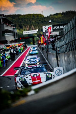 #24 Herberth Motorsport Porsche 911 GT3-R (991.II) Stefan AUST Niki LEUTWILER Nico MENZEL Alessio PICARIELLO Porsche 911 GT3-R (991.II) Pro-Am Cup, FGTWC, Warm Up
