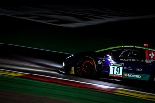 #19 Emil Frey Racing Lamborghini Huracan GT3 Evo Leo ROUSSEL Arthur ROUGIER Giacomo ALTOE Lamborghini Huracan GT3 Evo Pro, Night, Race

