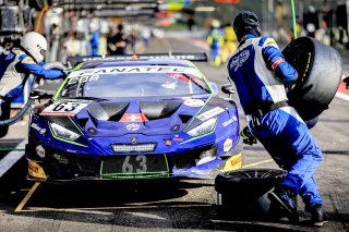 #63 Emil Frey Racing Lamborghini Huracan GT3 Evo Albert COSTA  Mirko BORTOLOTTI Jack AITKEN Lamborghini Huracan GT3 Evo Pro, Pitlane, Race
