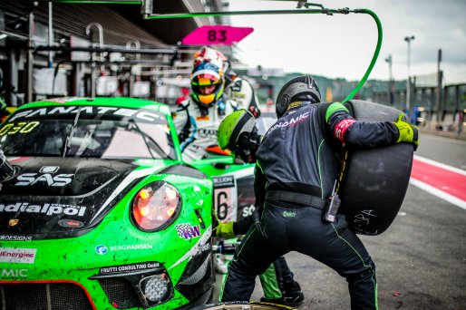 #56 Dinamic Motorsport Porsche 911 GT3-R (991.II) Marius NAKKEN Mauro CALAMIA Giorgio RODA Mikkel PEDERSEN Porsche 911 GT3-R (991.II) Silver Cup, Pitlane, Race
 | SRO / TWENTY-ONE CREATION - Jules Benichou