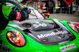 #56 Dinamic Motorsport Porsche 911 GT3-R (991.II) Marius NAKKEN Mauro CALAMIA Giorgio RODA Mikkel PEDERSEN Porsche 911 GT3-R (991.II) Silver Cup, Pitlane, Race
