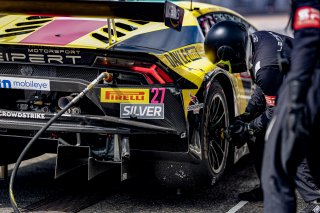 #27 Leipert Motorsport Jusuf OWEGA Brendon LEITCH Isaac TUTUMLU LOPEZ Lamborghini Huracan GT3 Evo Silver Cup, Pre-Qualifying
