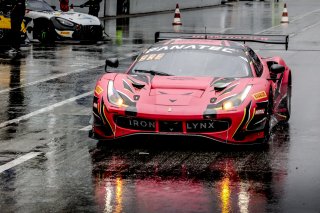 #83 Iron Dames Rahel FREY Sarah BOVY Michelle GATTING Ferrari 488 GT3 Gold Cup, Free Practice, Pitlane
