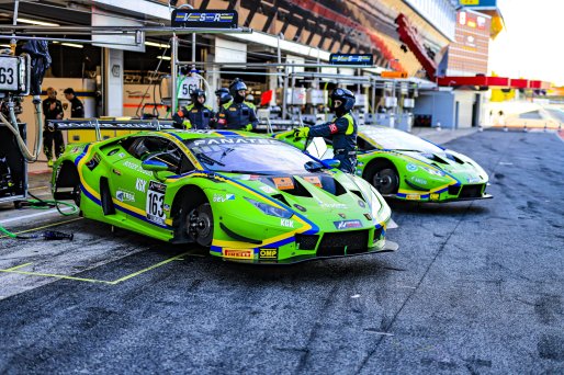 #163 VSR - Marcus PAVERUD - Baptiste MOULIN - Andrea COLA - Lamborghini Huracan GT3 Evo - Silver Cup, Free Practice, Pitlane
 | SRO / Patrick Hecq Photography