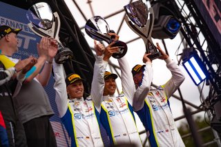 #17 - Scherer Sport PHX - Luca ENGSTLER - Kelvin VAN DER LINDE - Nicki THIIM - Audi R8 LMS GT3 EVO II - PRO, CrowdStrike 24 Hours of Spa, Podium, Race
 | ©SRO/ JULES BEAUMONT