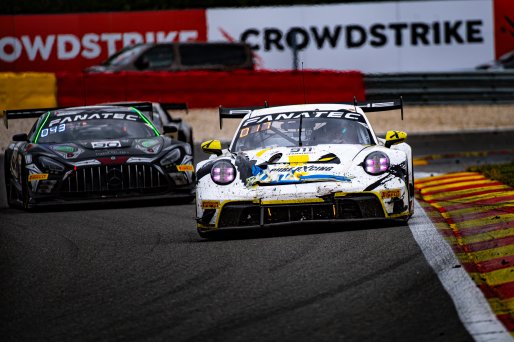 #911 - Pure Rxcing - Klaus BACHLER - Aliaksandr MALYKHIN - Joel STURM - Marco SEEFRIED - Porsche 911 GT3 R (992) - BRONZE, CrowdStrike 24 Hours of Spa, Race 1
 | ©SRO/ JULES BEAUMONT