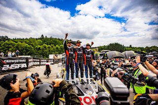 #98 - Rowe Racing - Philipp ENG - Marco WITTMANN - Nicholas YELLOLY - BMW M4 GT3 - PRO (*), Ambiance, Celebration, CrowdStrike 24 Hours of Spa
 | © SRO - TWENTY-ONE CREATION | Jules Benichou