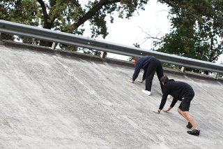 Fans at Historic Monza Circuit Banking