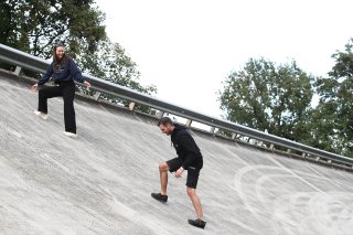 Fans at Historic Monza Circuit Banking