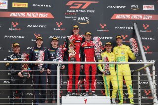 #14  Emil Frey Racing  Konsta LAPPALAINEN  Ben GREEN  Ferrari 296 GB3, #32  Team WRT  Dries VANTHOOR  Charles WEERTS  BMW M4 GT3, #48  Winward Racing Team MANN-FILTER  Lucas AUER  Maro Engel  Mercedes-AMG GT3 EVO, Race 1 Podium
