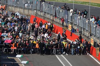 Fans at the autograph session in the pitlane

