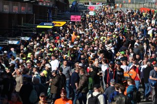Fans at the autograph session in the pitlane
