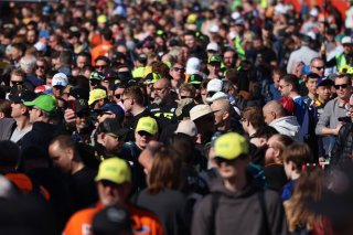 Fans at the autograph session in the pitlane
