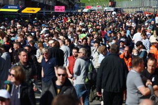 Fans at the autograph session in the pitlane
