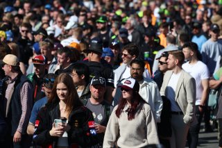 Fans at the autograph session in the pitlane

