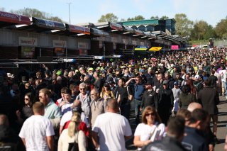 Fans at the autograph session in the pitlane
