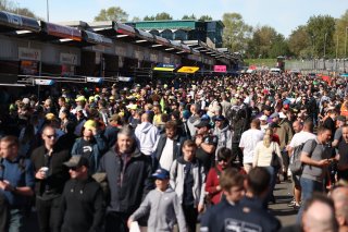 Fans at the autograph session in the pitlane

