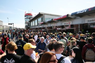 Fans at the autograph session in the pitlane
