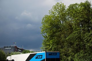 Trucks arriving at Crowdstrike 24 Hours of Spa Prologue
