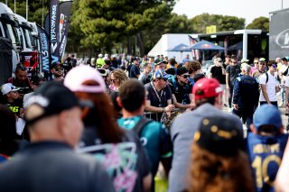 Fans in the paddock

