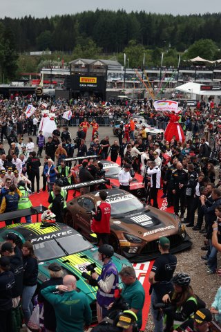 Crowdstrike 24 Hours of Spa cars in Parc Ferme