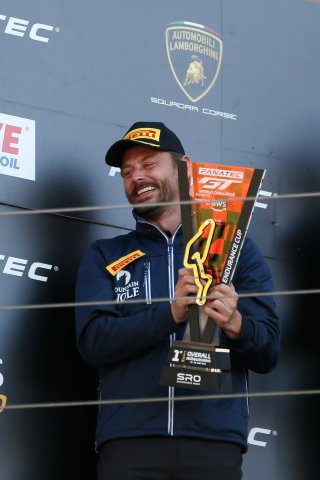 #163 - GRT - Grasser Racing Team - Jordan PEPPER - Franck PERERA - Marco MAPELLI - Lamborghini Huracan GT3 EVO2 Mechanic on the podium
