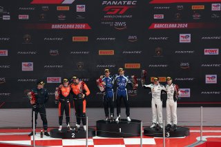Bronze Podium (l-r) #991 - Century Motorsport - Darren LEUNG - Daniel HARPER - BMW M4 GT3, #188 - Garage 59 - Louis PRETTE - Miguel RAMOS - McLaren 720S GT3 EVO, #78 - Barwell Motorsport - Rob COLLARD - Sandy MITCHELL - Lamborghini Huracan GT3 EVO2 