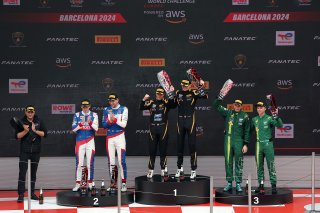 Gold Podium (l-r) #6 – LIQUIMOLY Team Engstler by OneGroup – Luca ENGSTLER – Max HOFER - Audi R8 LMS GT3 EVO II
, #111 – CSA Racing – Simon GACHET – Lucas LEGERET – Audi R8 LMS GT3 EVO II, #21 – Comtoyou Racing – Matisse LISMONT – David PITTARD – Aston Ma