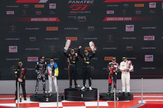 Silver Podium (l-r) #26 – Sainteloc Racing – Ezequiel PEREZ COMPANC - Ivan KLYMENKO - Audi R8 LMS GT3 EVO II, #10 - Boutsen VDS - Aurelien PANIS - Cesar GAZEAU - Mercedes-AMG GT3 EVO, #84 - Eastalent Racing - Simon REICHER - Karol BASZ - Audi R8 LMS GT3 E