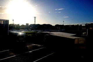 Teams set up at the circuit