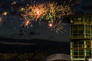 Fireworks at the end of the race
