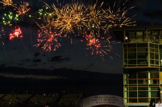 Fireworks at the end of the race