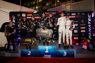 Silver Podium (l-r) #10 - Boutsen VDS - Aurelien PANIS - Cesar GAZEAU - Mercedes-AMG GT3 EVO, #90 – Madpanda Motorsport – Exequiel PEREZ COMPANC – Tom KALENDER - Mercedes-AMG GT3, #26 – Sainteloc Racing – Ivan KLYMENKO - Marcus PAVERUD - Audi R8 LMS GT3 E