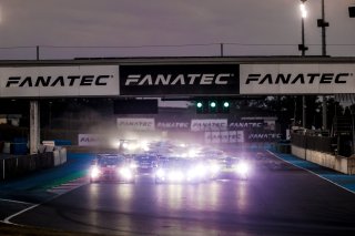 Start of the Race - #14 – Emil Frey Racing – Konsta LAPPALAINEN – Ben GREEN – Ferrari 296 GT3 leads #991 - Century Motorsport - Darren LEUNG - Daniel HARPER - BMW M4 GT3 