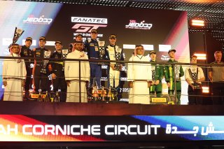 #10 - Boutsen VDS - Aurelien PANIS - Cesar GAZEAU - Esteban MUTH - Mercedes-AMG GT3 EVO, #26 - Sainteloc Racing - Ezequiel PEREZ COMPANC - Lucas LEGRET - Kobe PAWELS - Audi R8 LMS GT3 EVO II  and #12 - Comtoyou Racing - Matisse Lismont - Nicolas BAERT - S