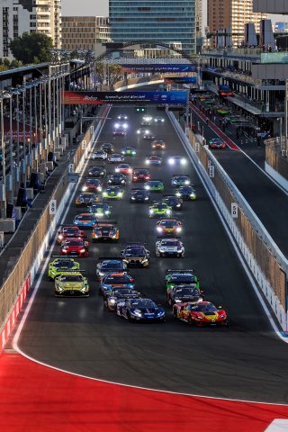 Start of the Race - #51 - AF Corse - Francorchamps Motors - Alessandro PIER GUIDI - Davide RIGON - Alessio ROVERA - Ferrari 296 GT3 leads #163 - GRT - Grasser Racing Team - Jordan PEPPER - Franck PERERA - Marco MAPELLI - Lamborghini Huracan GT3 EVO2 