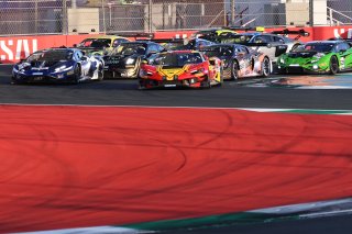 #163 - GRT - Grasser Racing Team - Jordan PEPPER - Franck PERERA - Marco MAPELLI - Lamborghini Huracan GT3 EVO2 and #51 - AF Corse - Francorchamps Motors - Alessandro PIER GUIDI - Davide RIGON - Alessio ROVERA - Ferrari 296 GT3 at the start of the 6 Hours
