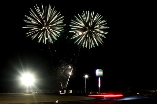 Fireworks during the race