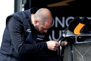 Mechanics in the pit lane